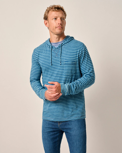 Zeus Striped Cotton Hoodie - Chesapeake Bay Outfitters