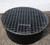 Round reservoir with galvanised steel grid