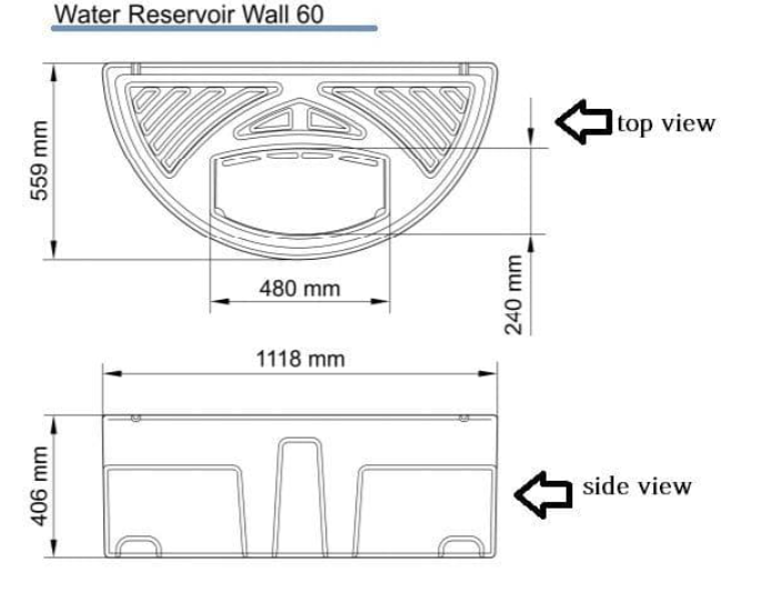 SEMI CIRCULAR WATER RESERVOIR FOR WATERT FEATURES