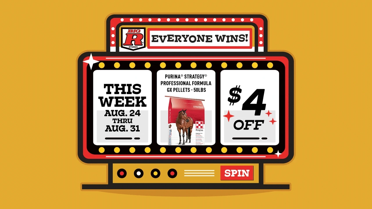 Click here for this week's Deal of the Week: $4 off Purina Strategy Professional Formula GX Pellets 50lbs, August 24 through August 31.