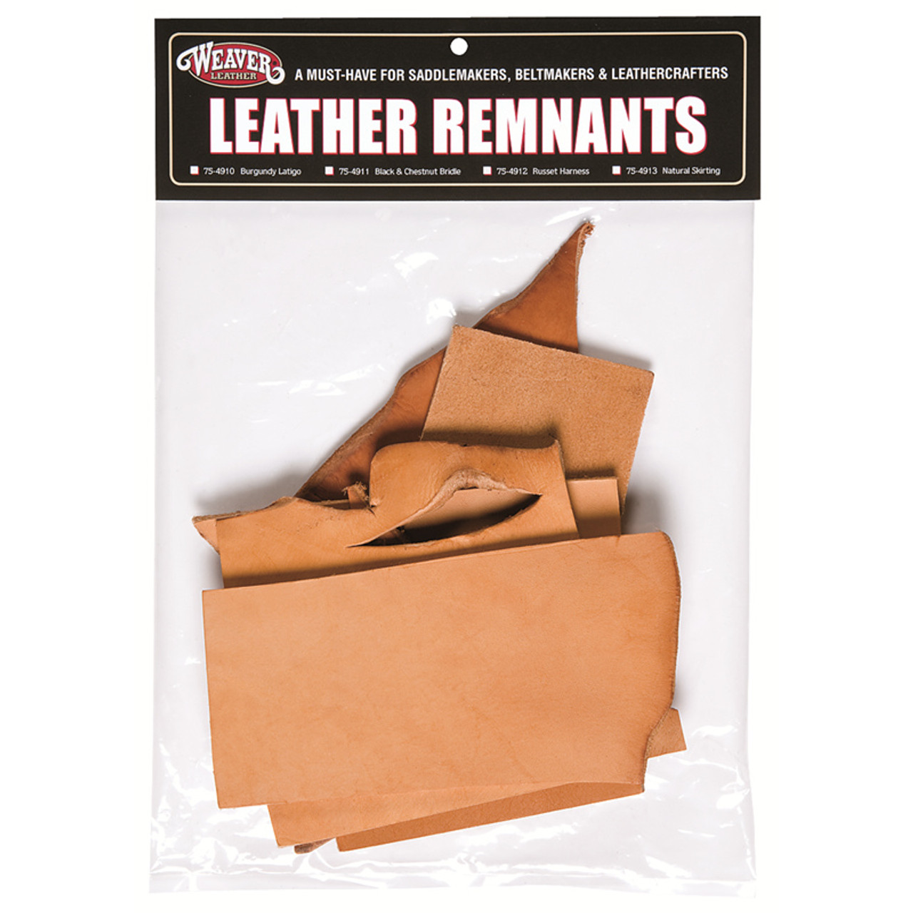 Weaver Leather - Leather Remnant Bag, Harness Leather, Russet