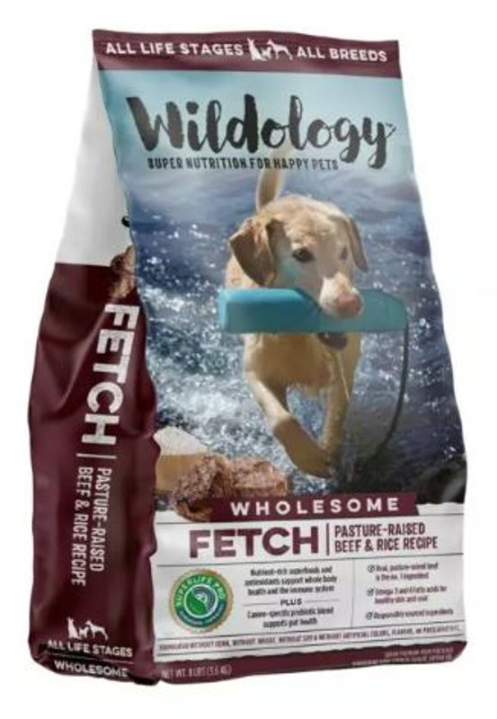 Wildology FETCH PastureRaised Beef & Rice Recipe Adult Dog Food, 8 lb Bag