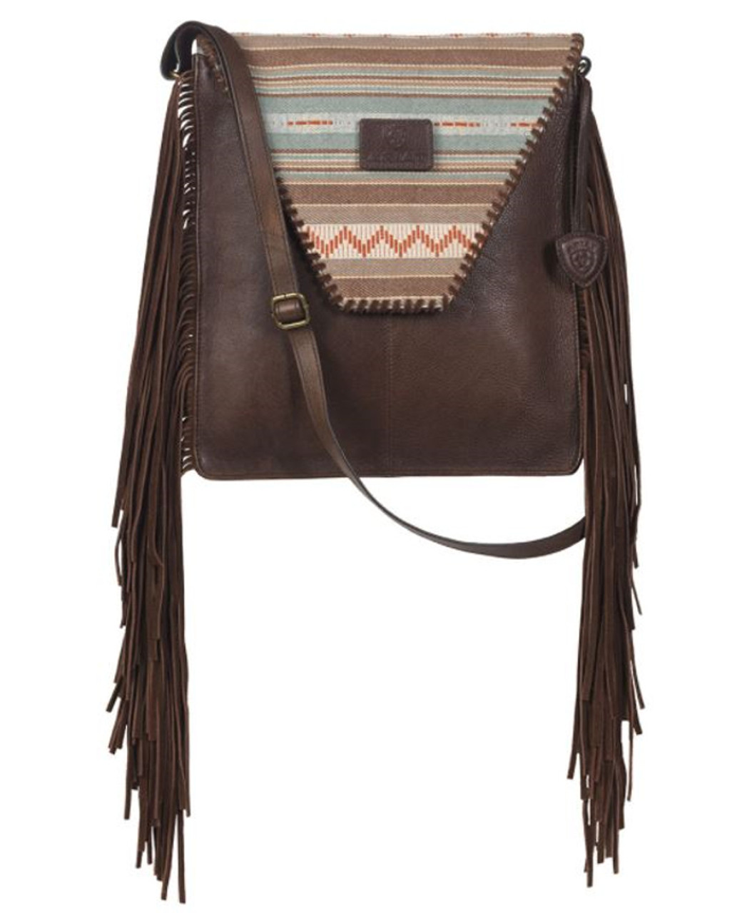 P & G Collection Cowhide Leather Fringe Crossbody Handbag With Concho And  Gator Print: Chicks Discount Saddlery