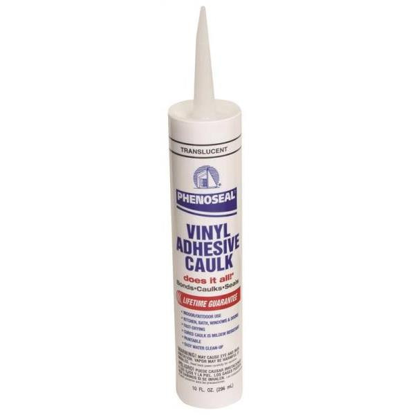 Phenoseal Clear Vinyl Adhesive Caulk 10oz