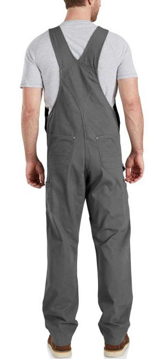 Carhartt リラックスフィットオーバーオール 44X30 グレー Carhartt Mens Rugged Flex Relaxed Fit Canvas Bib Gravel Overalls