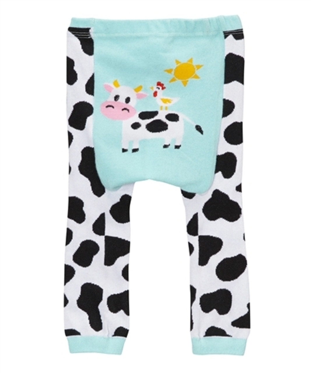 Doodle Pants Girls Cow Cotton Leggings-Large