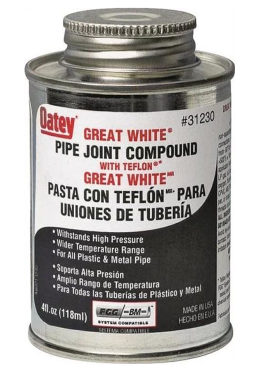 Oatey Great White Pipe Joint Compound 4 oz.