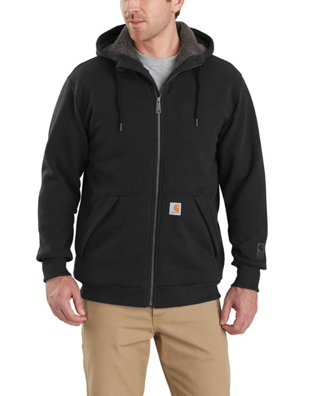 Carhartt - Mens Rain Defender Rockland Sherpa-Lined Full Zip Hooded ...