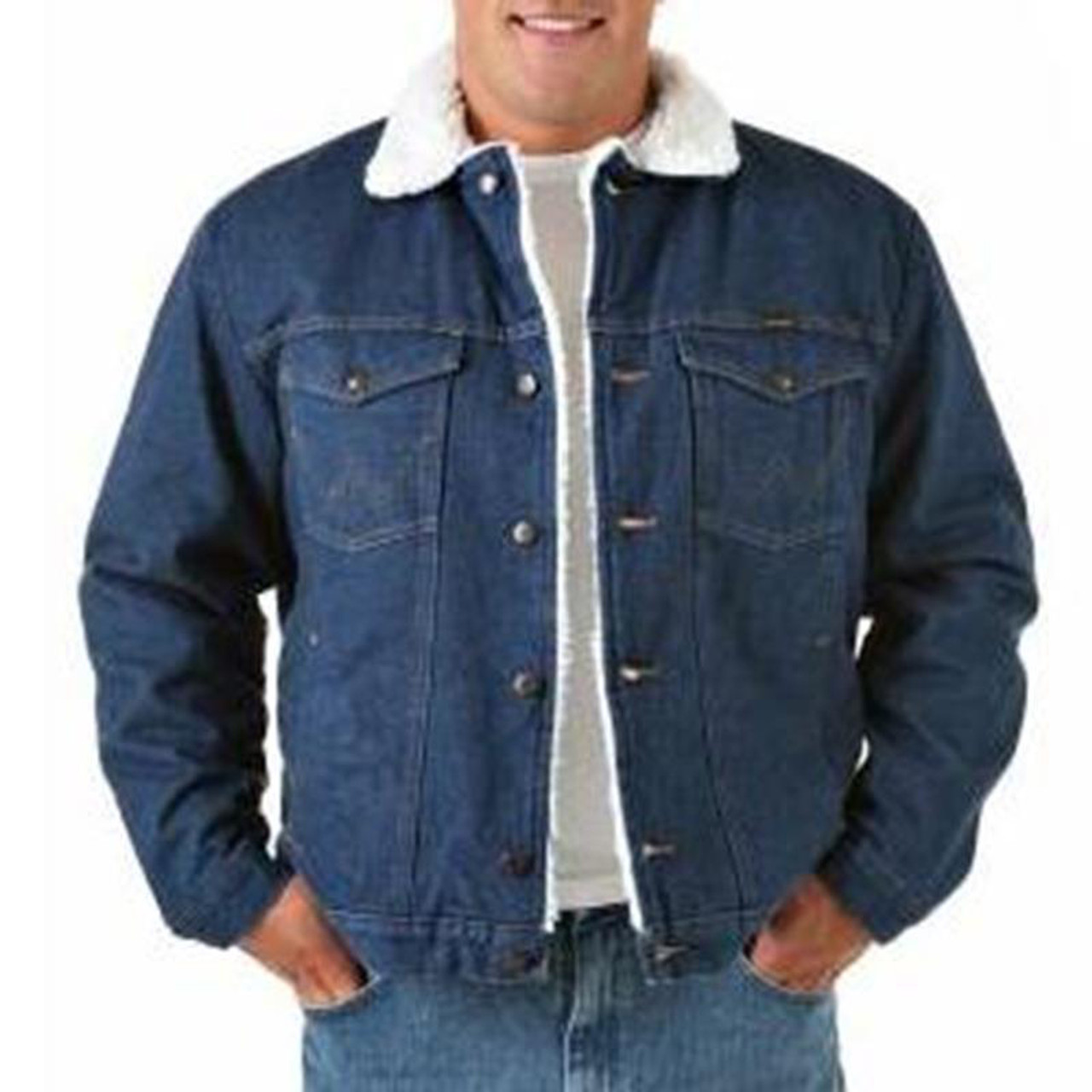 Wrangler - Men's Western Blanket Lined Prewashed Jacket - Denim