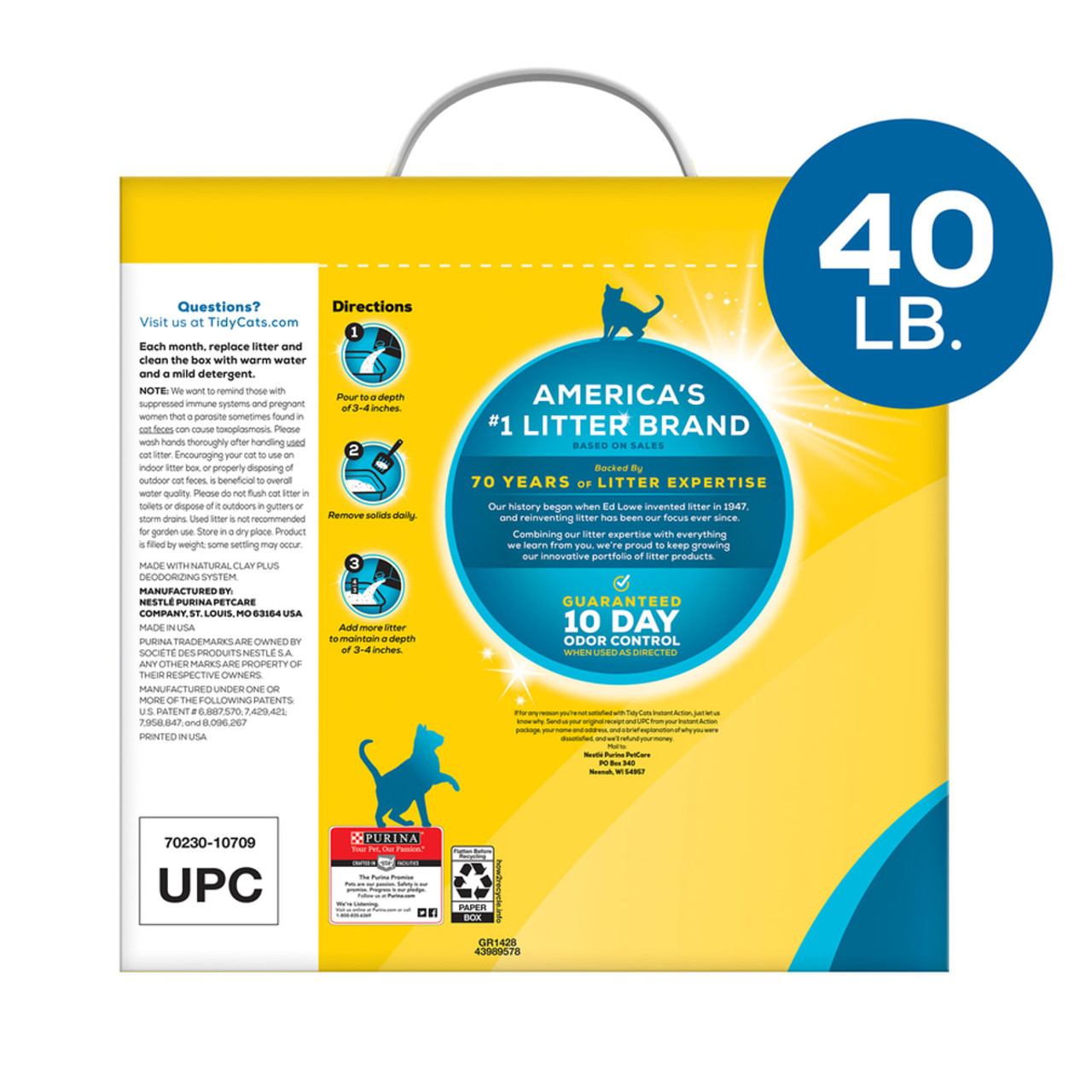 Tidy Cats Clumping Cat Litter, Instant Action 40 lb