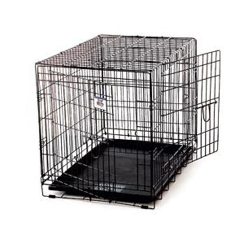 Pet Lodge Large Pet Lodge Double Door Wire Pet Crate Black