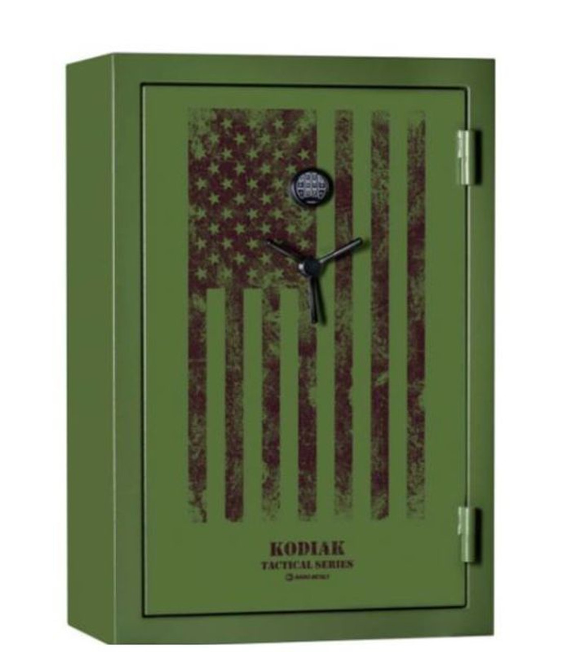 Kodiak Tactical 38-gun Safe- OD Green w/Black American Flag Safe