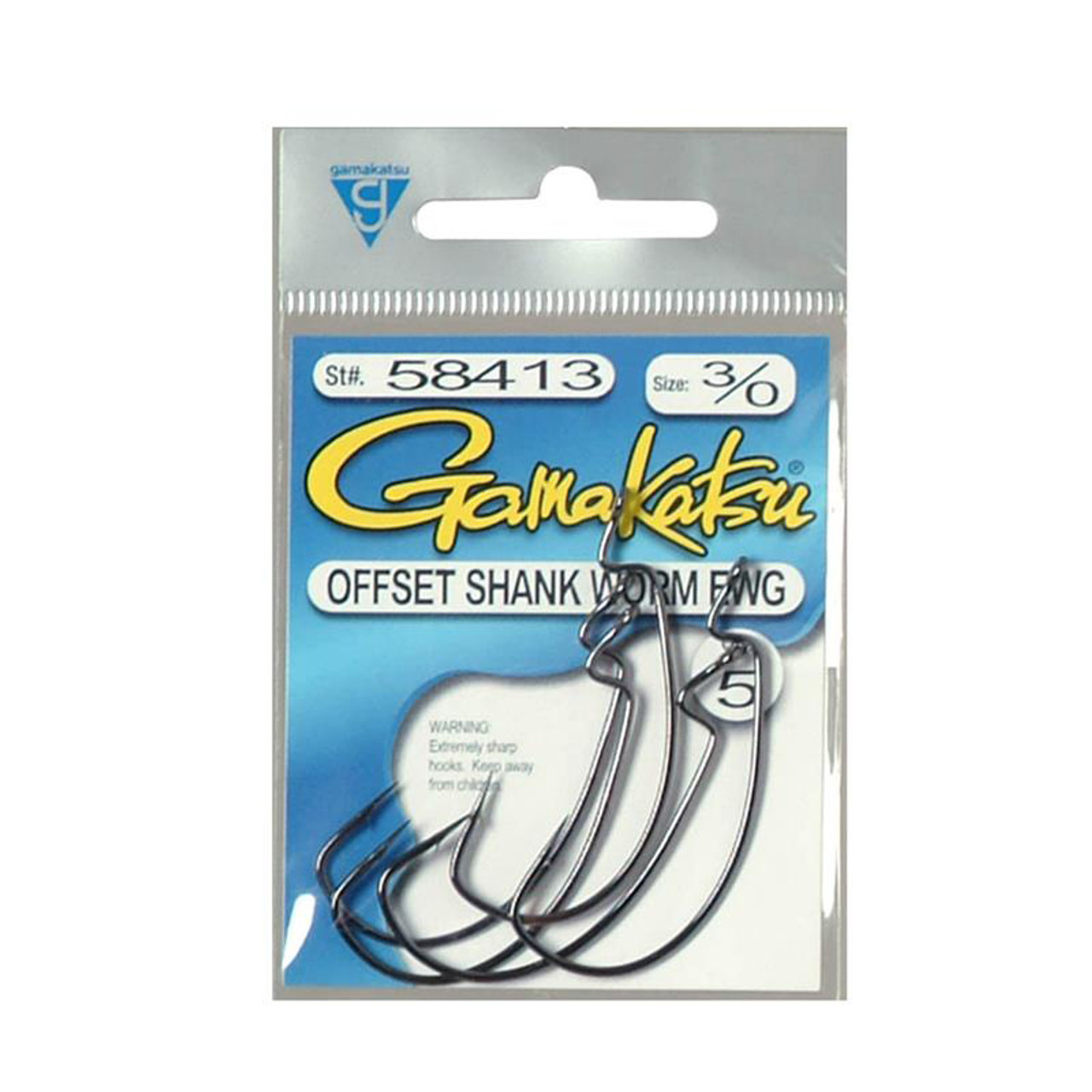 Gamakatsu EWG Shank Worm Hook NS Black - Size 3 0