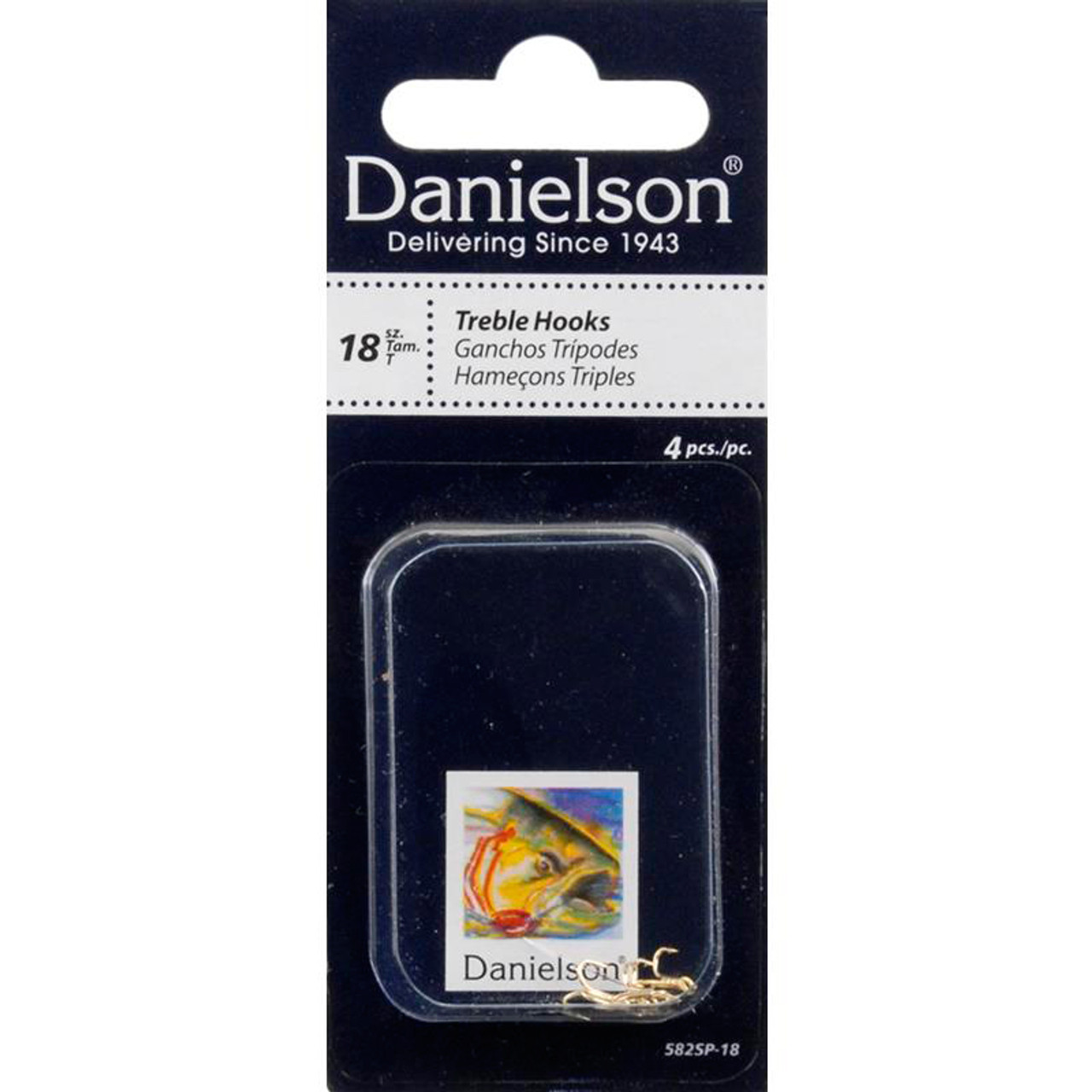 Danielson Hooks Treble SP Gold Sz 18