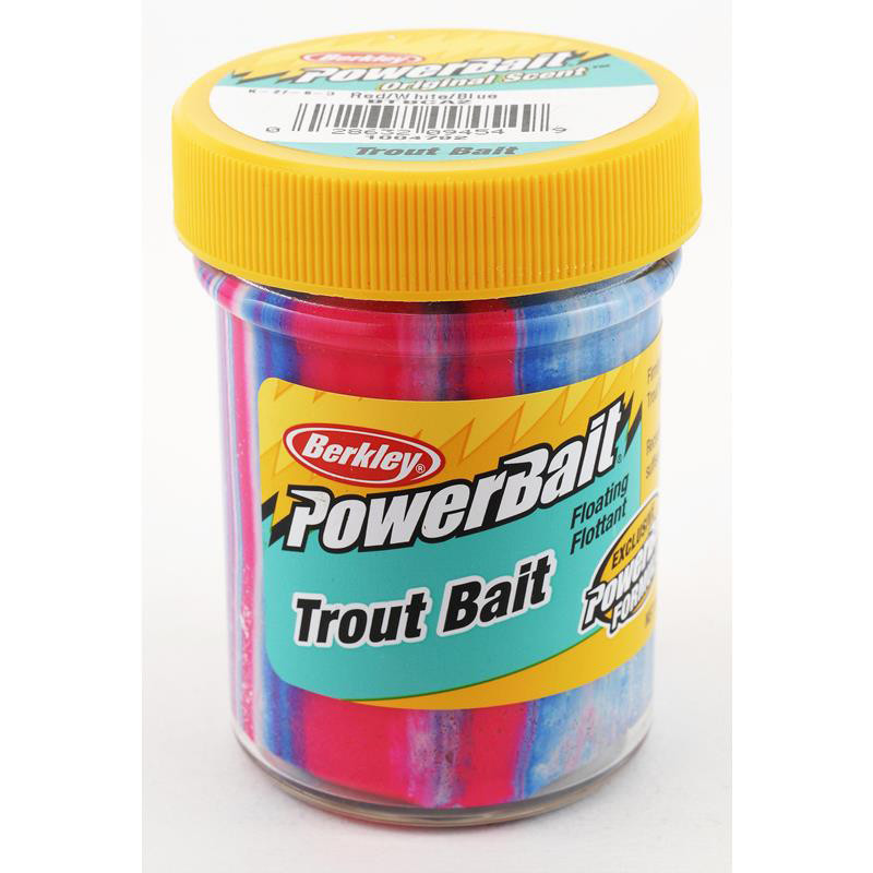 Berkley PowerBait Biodegradable Trout Bait - Red White Blue