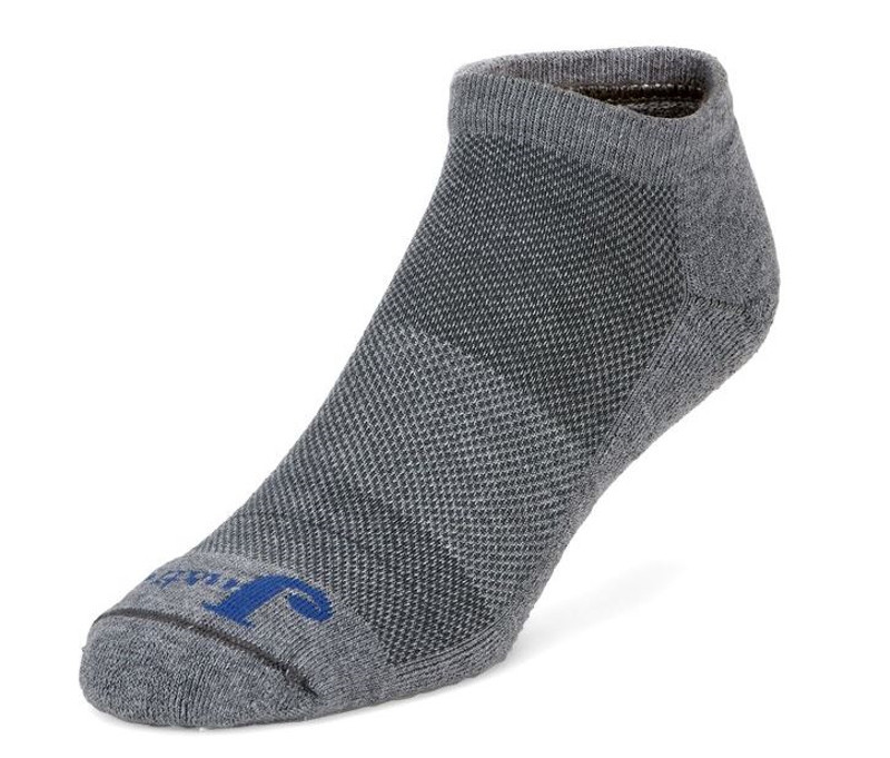Justin Mens Low Cut Grey and Blue Socks 3 Pack