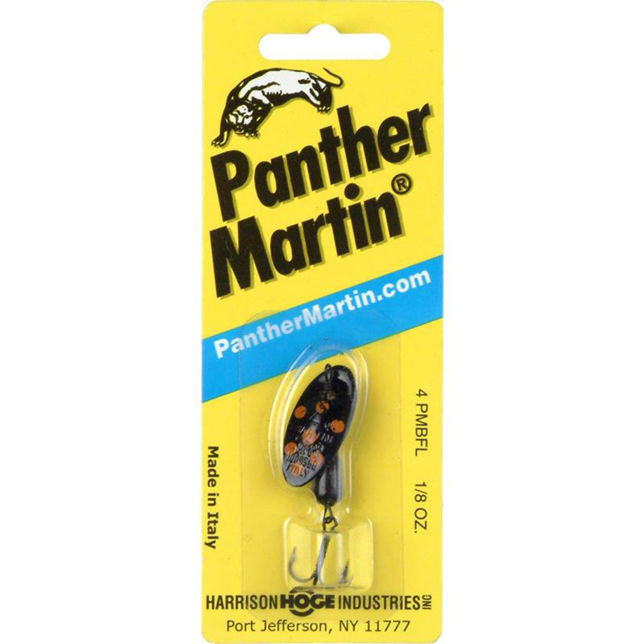 Panther Martin Metallic Spinners- 1/8oz Black Spotted