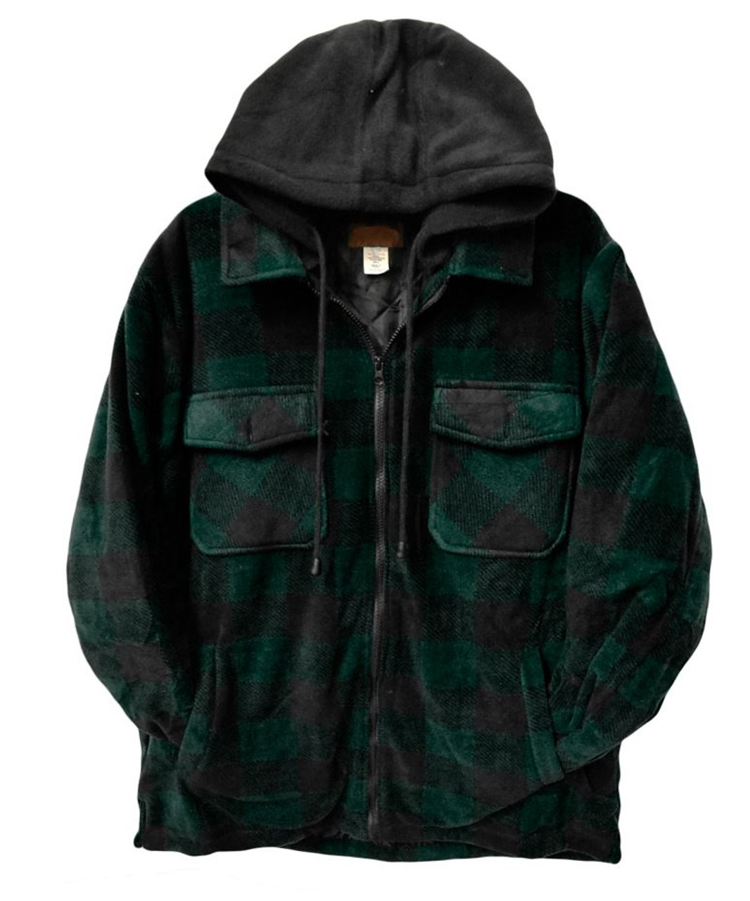 Victory Mens Forest Plaid Hooded Shirt Jacket