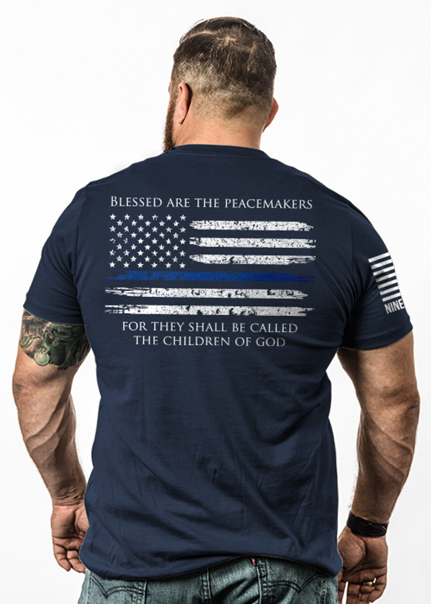 Nine Line Apparel Mens Thin Blue Line Short Sleeve T-Shirt