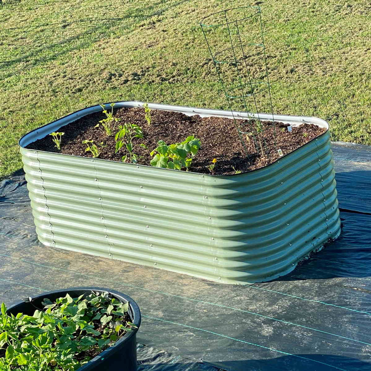 Vego Garden 17 Tall 10 in 1 Modular Metal Raised Garden Bed Kit British Green