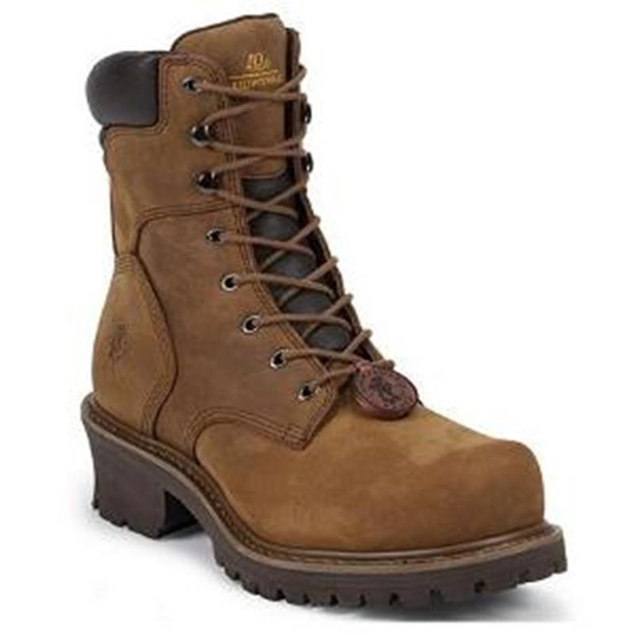 Chippewa Men s 8 inch Steel Toe Oblique Logger Boot Bark