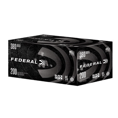 Federal Black Pack 380 Auto 95 GR FMJ Ammo 200 Rounds