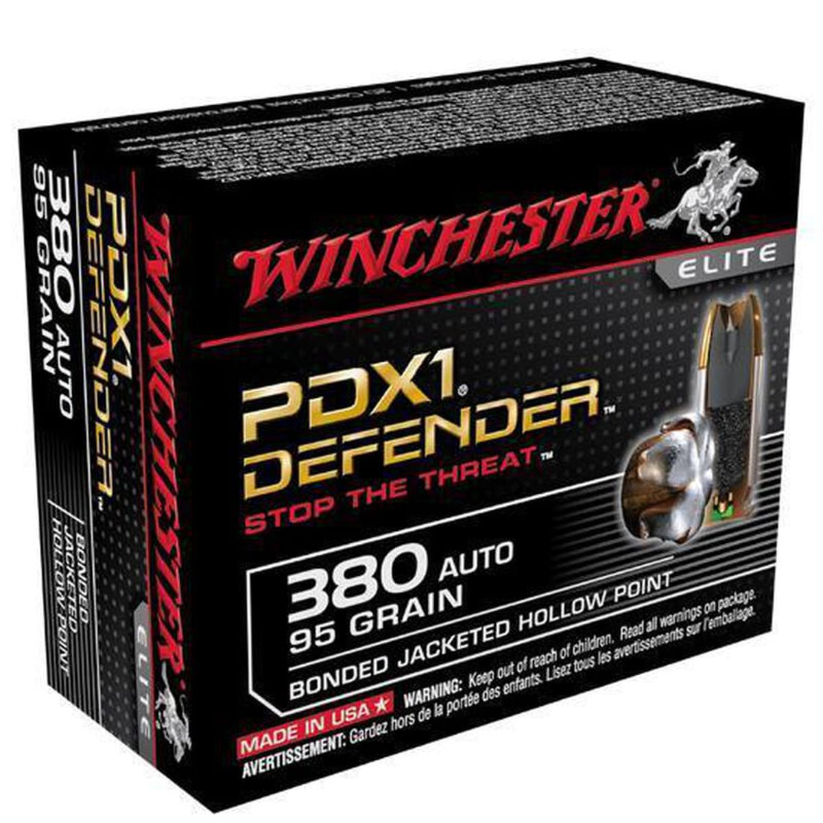 Winchester PDX1 Defender .380 ACP 95Gr Bonded JHP
