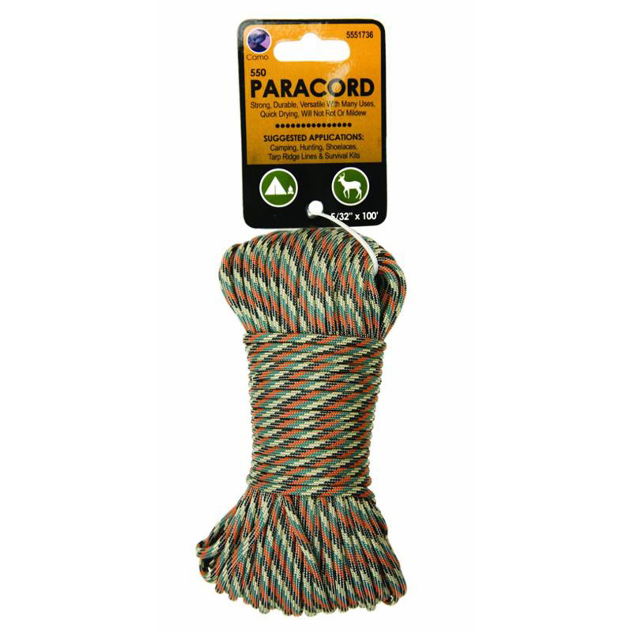Koch Industries Camo 550 Paracord 5/32in x 100ft