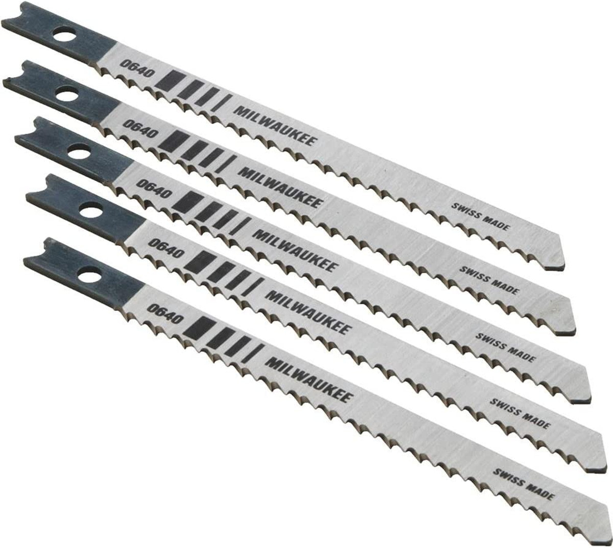 Milwaukee Jig Saw Wood 10T 4L Black Blades 5pk