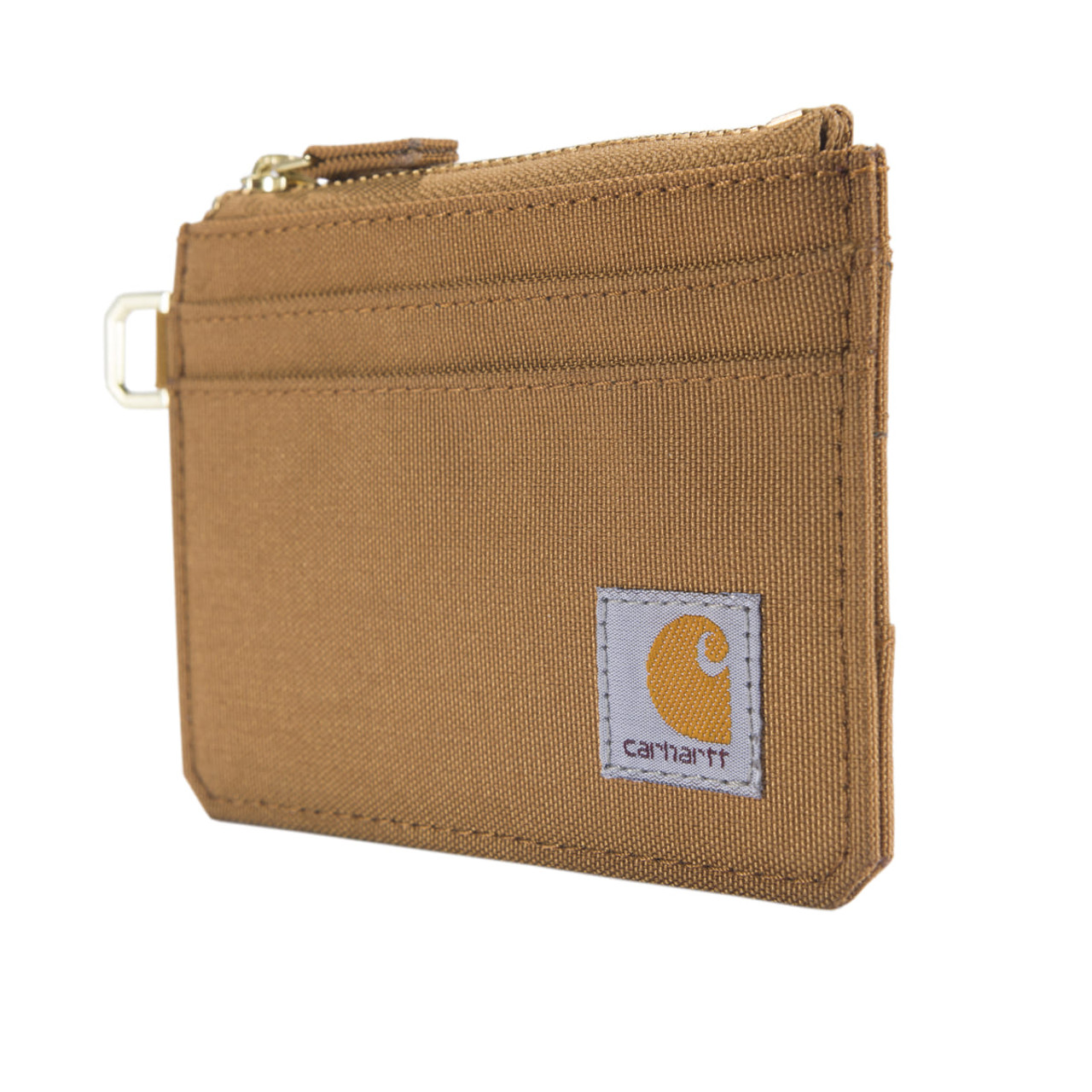 Carhartt Womens Nylon Duck Zipper Card Wallet- Brown