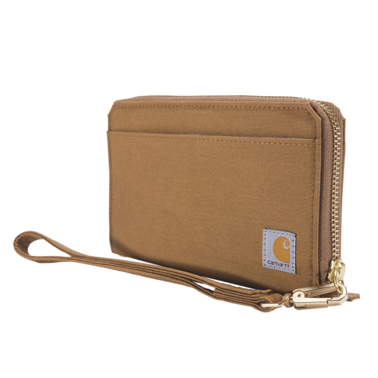 Carhartt Womens Nylon Duck Lay-Flat Clutch Wallet- Brown