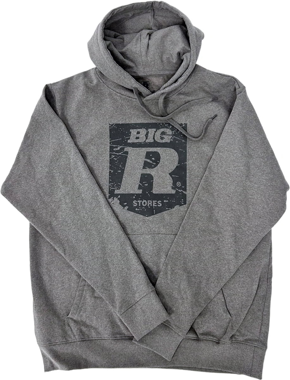 Big R Mens Heather Grey Logo Shield Hoodie