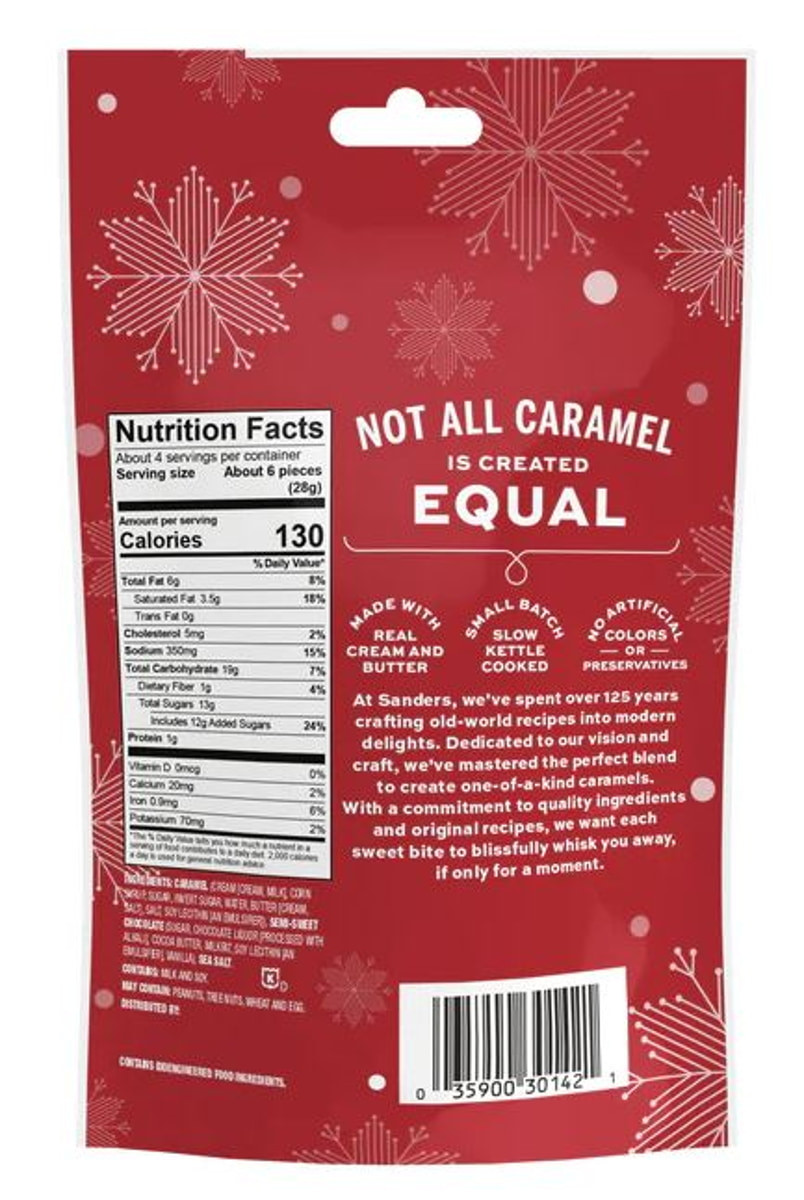 Sanders Dark Chocolate Sea Salt Caramel Holiday Mini Bites, 3.75