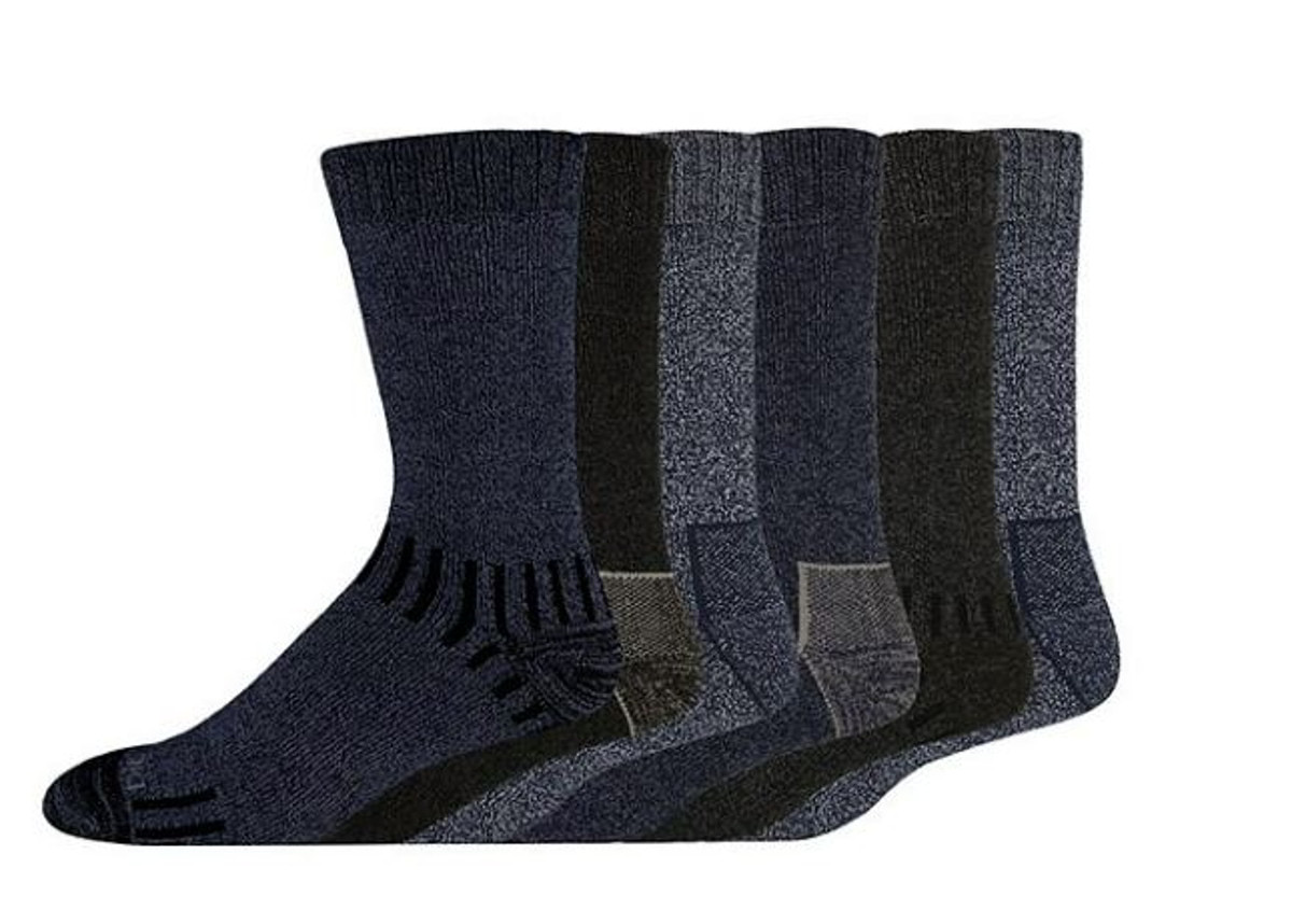 Dickies Mens Navy Trekker Outdoor MoistureControl Crew Socks 6 Pack
