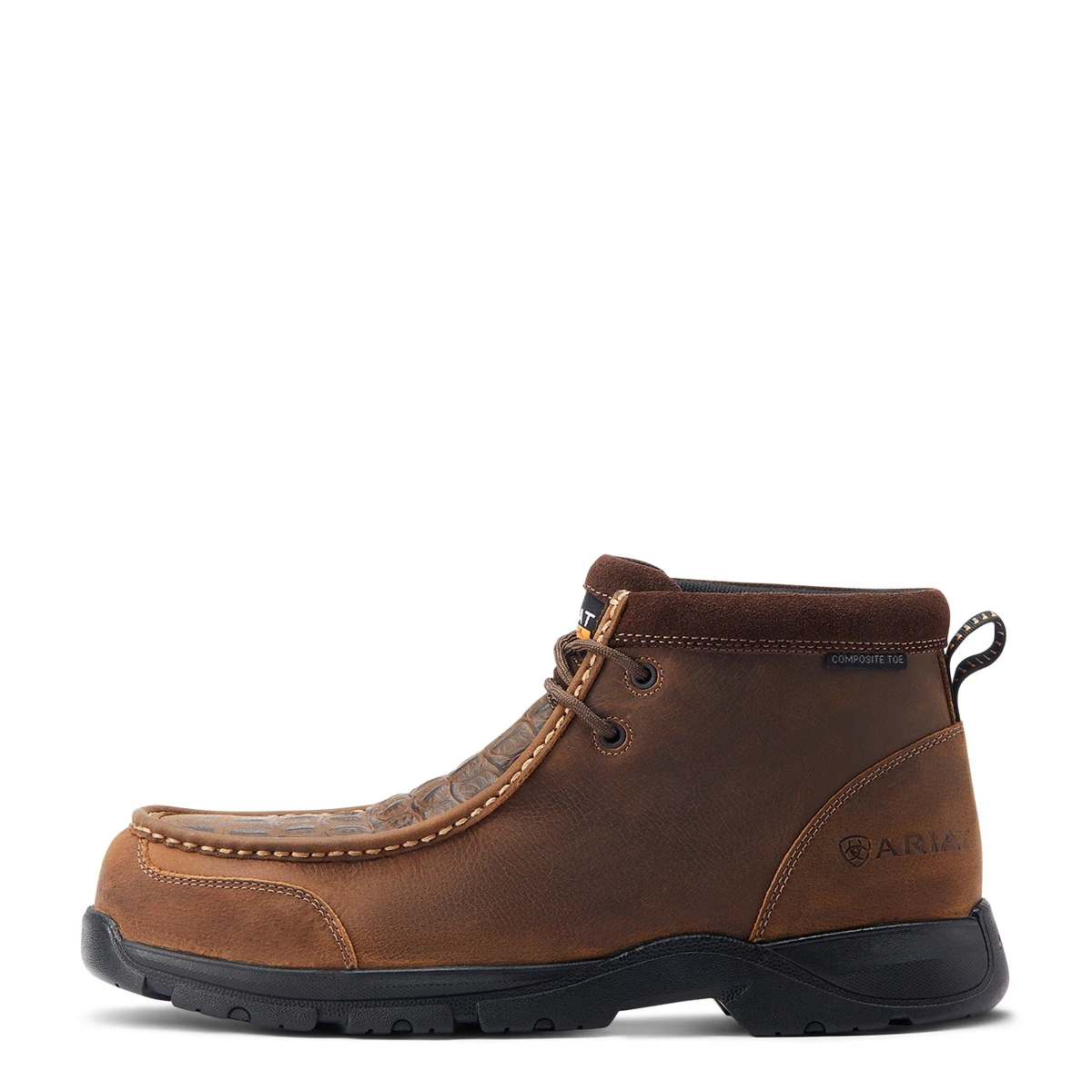 Ariat Mens Brown Croco Edge Lite Moc Composite Toe Boots