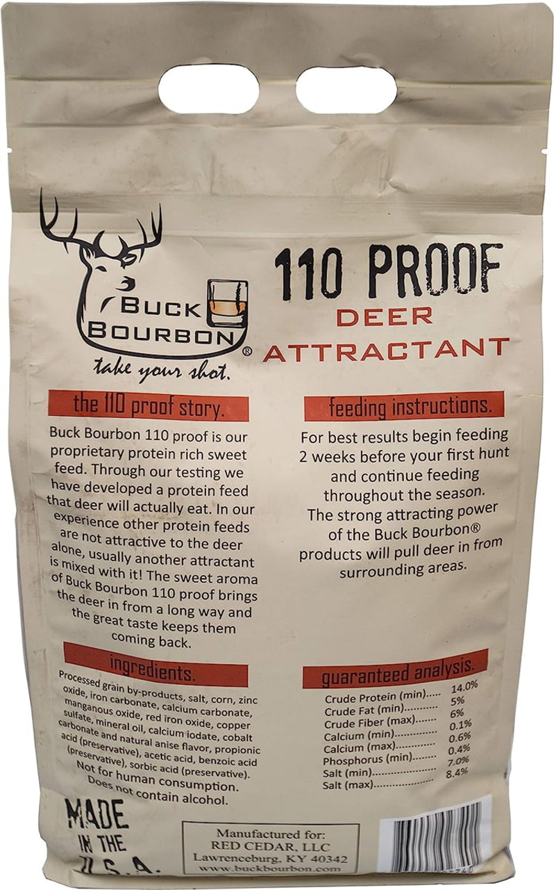 Buck Bourbon 110 Proof Deer Attractant Feed 8 lb.