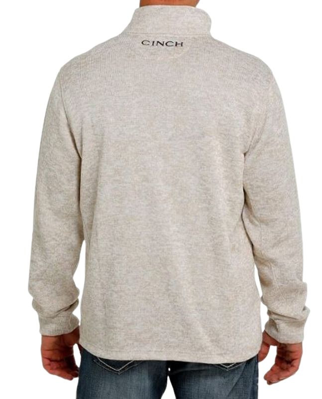 Cinch Men's Cream Sweater Knit 1/4 Zip Pullover
