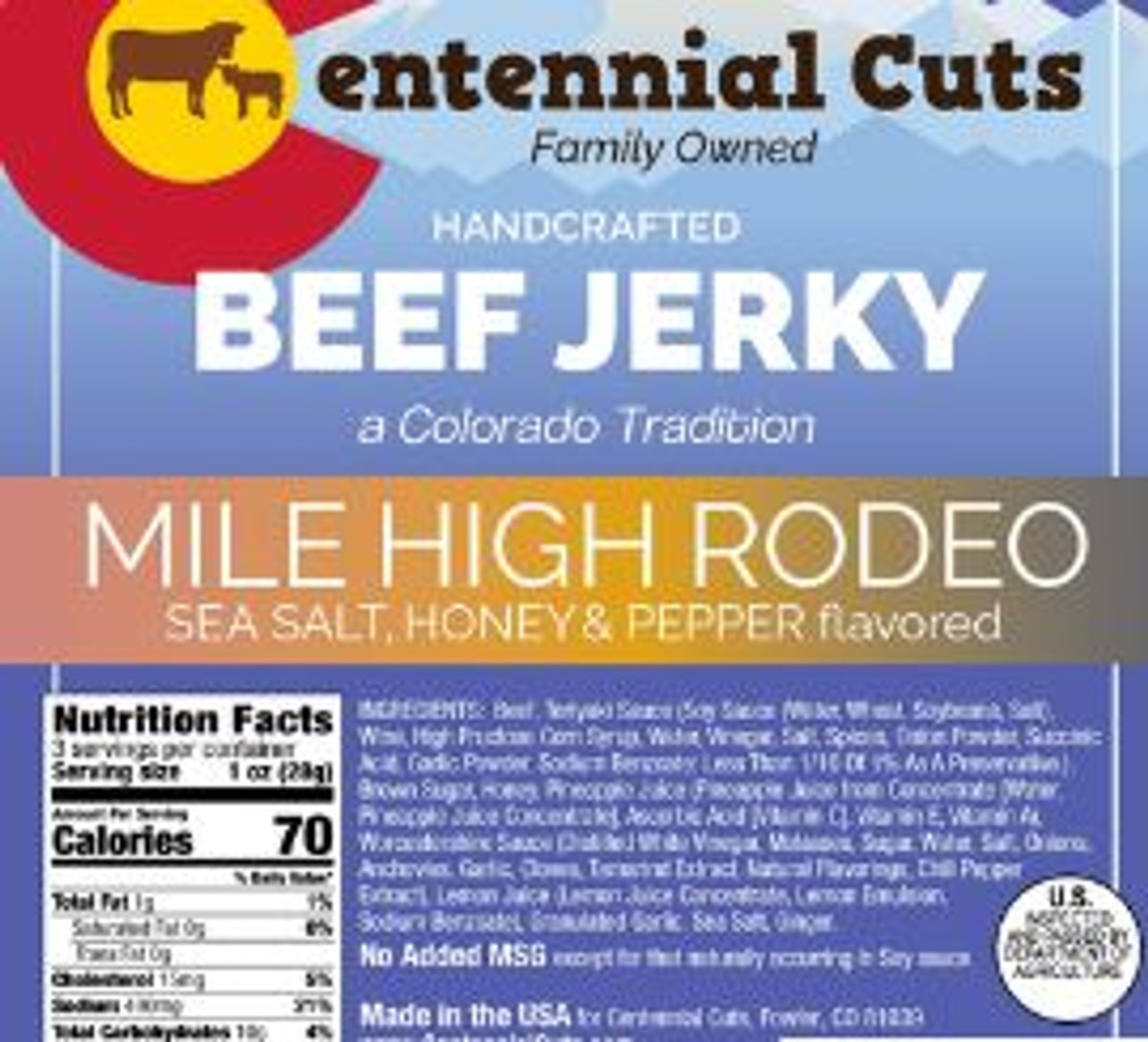 3 Oz Mile High Rodeo Beef Jerky