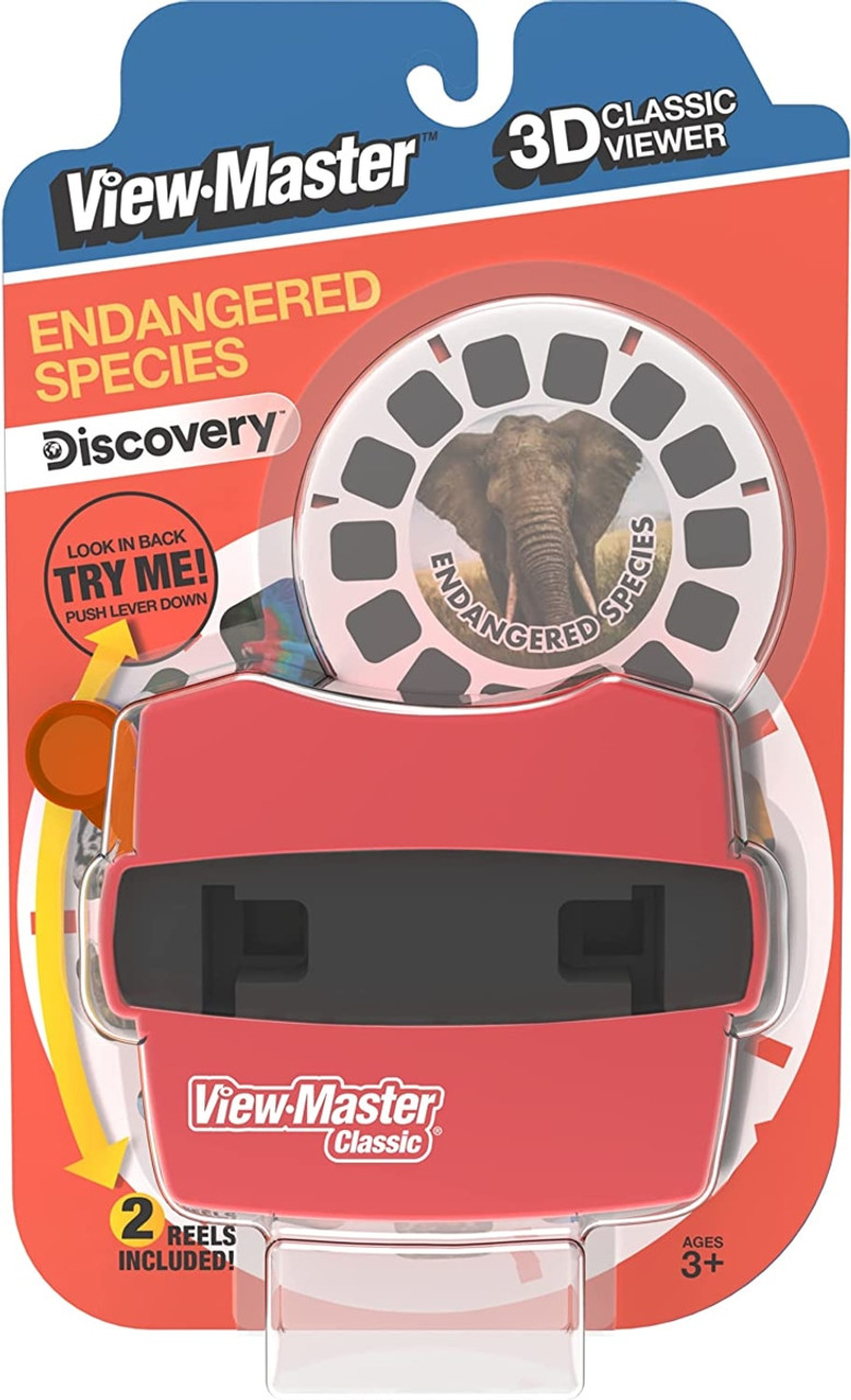 View Master Viewmaster 3D Viewer w/ 3 Reels Safari/Marine Life/Dinosaurs