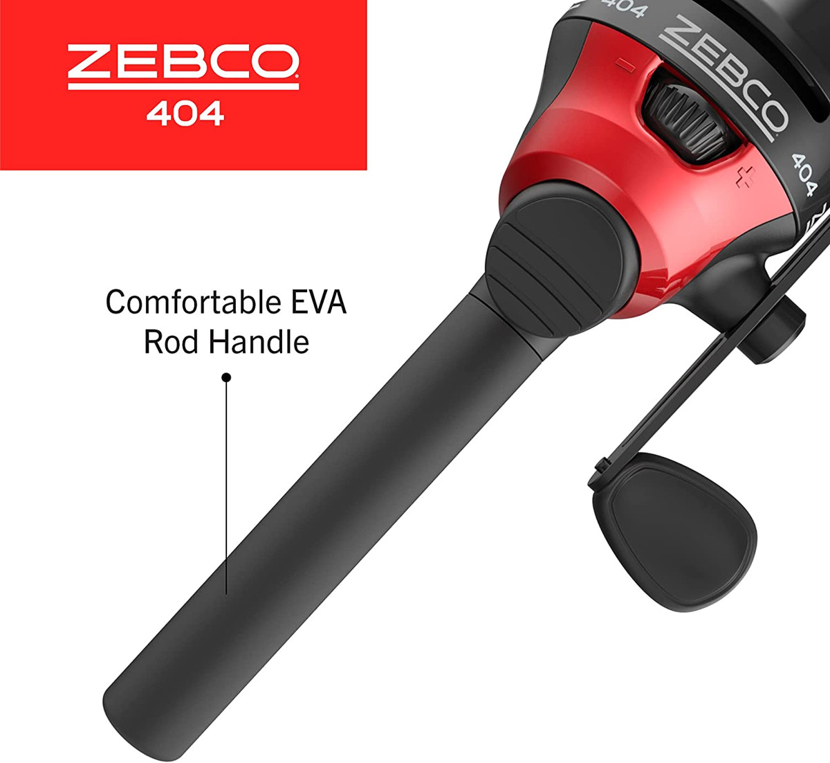 Zebco 404 Spincast Reel and 2-Piece Fishing Rod Combo, Durable