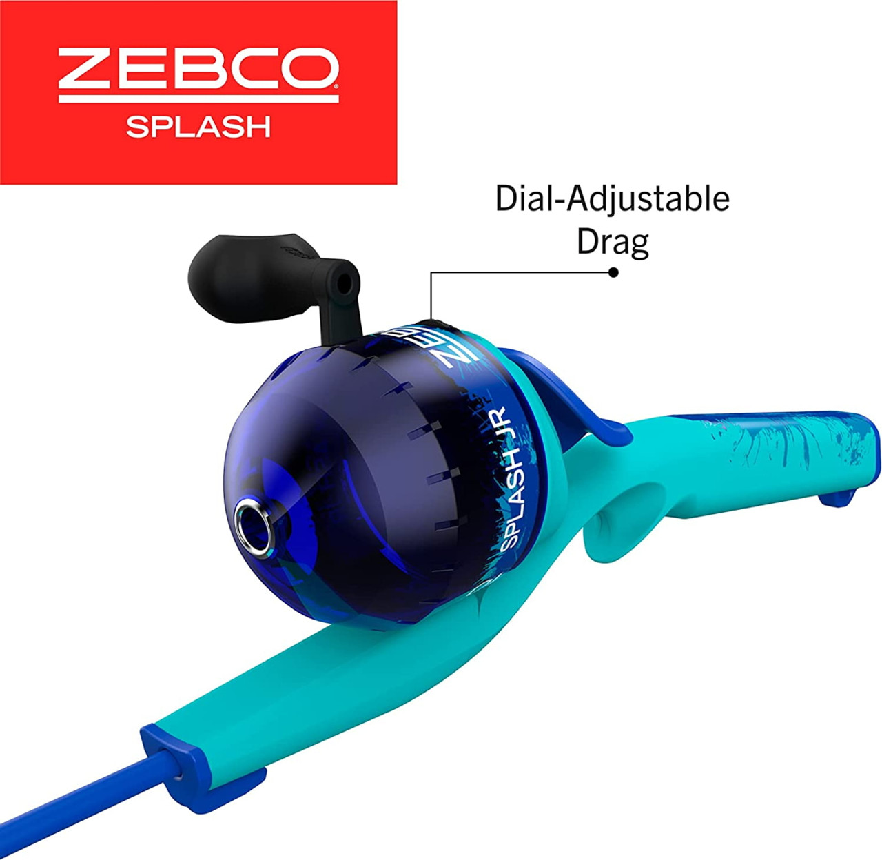 Zebco Blue Splash Kids Spincast Reel and Fishing Rod Combo, 29