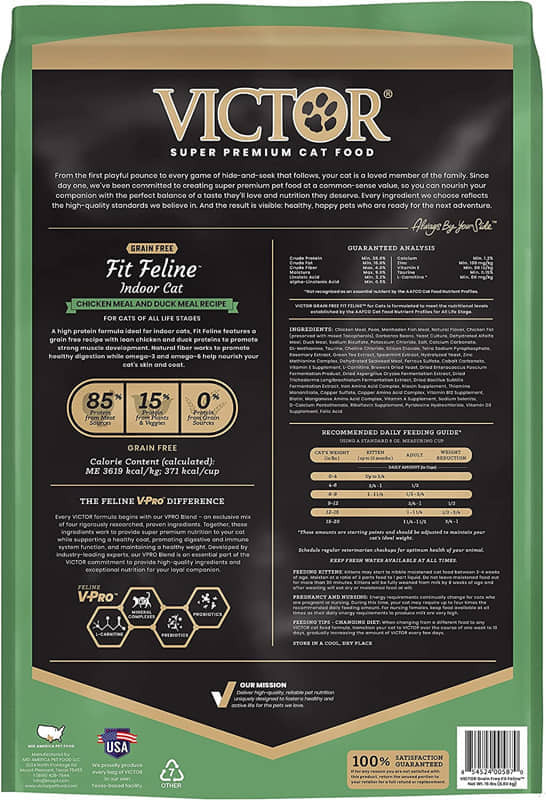 Victor Super Premium Cat Food Grain Free Fit Feline Dry Cat