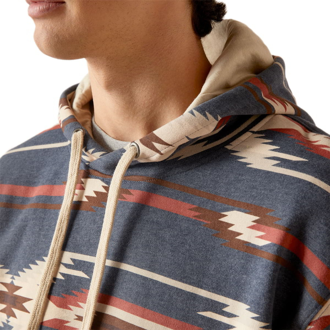 Ariat Mens Navy Printed Chimayo Hoodie