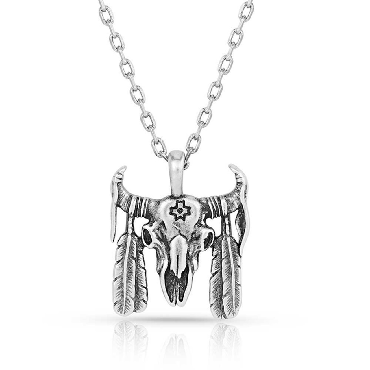 925 Silver Cow Bull Hallmarked Skull Pendant Necklace – Skulls and Souls