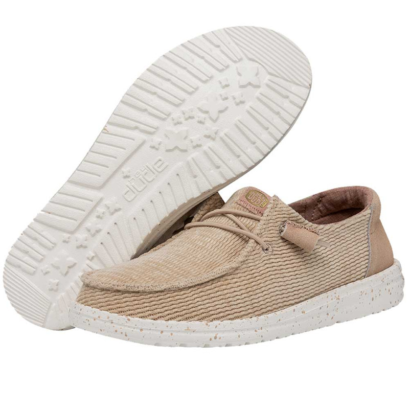 Hey Dude Women's Wendy Wave Corduroy Taupe