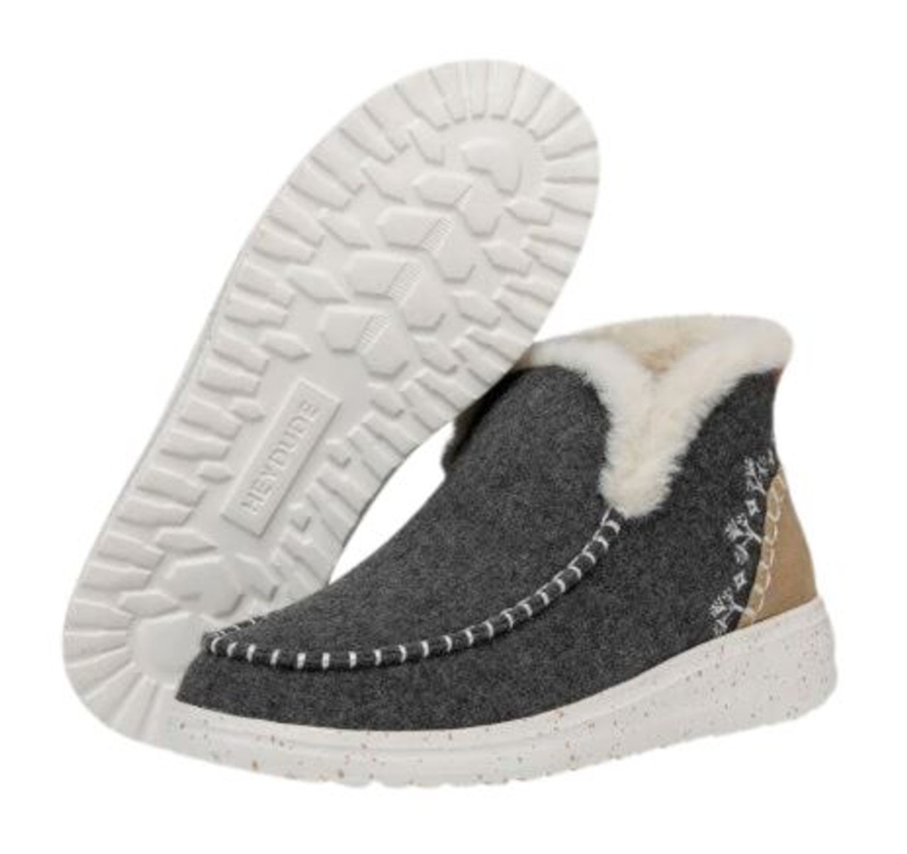 Pippi Hey Dude Women's Denny Wool Faux Shearling Grey