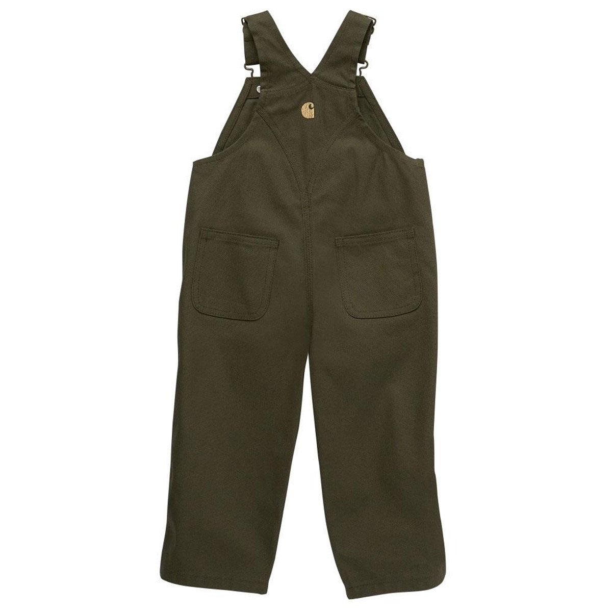 Carhartt Infant Boys Olive Loose Fit Canvas Bib Overalls
