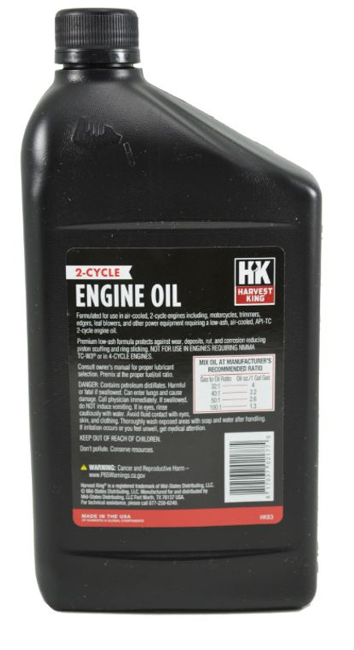 Harvest King 2-Cycle Engine Oil - 1 Quart