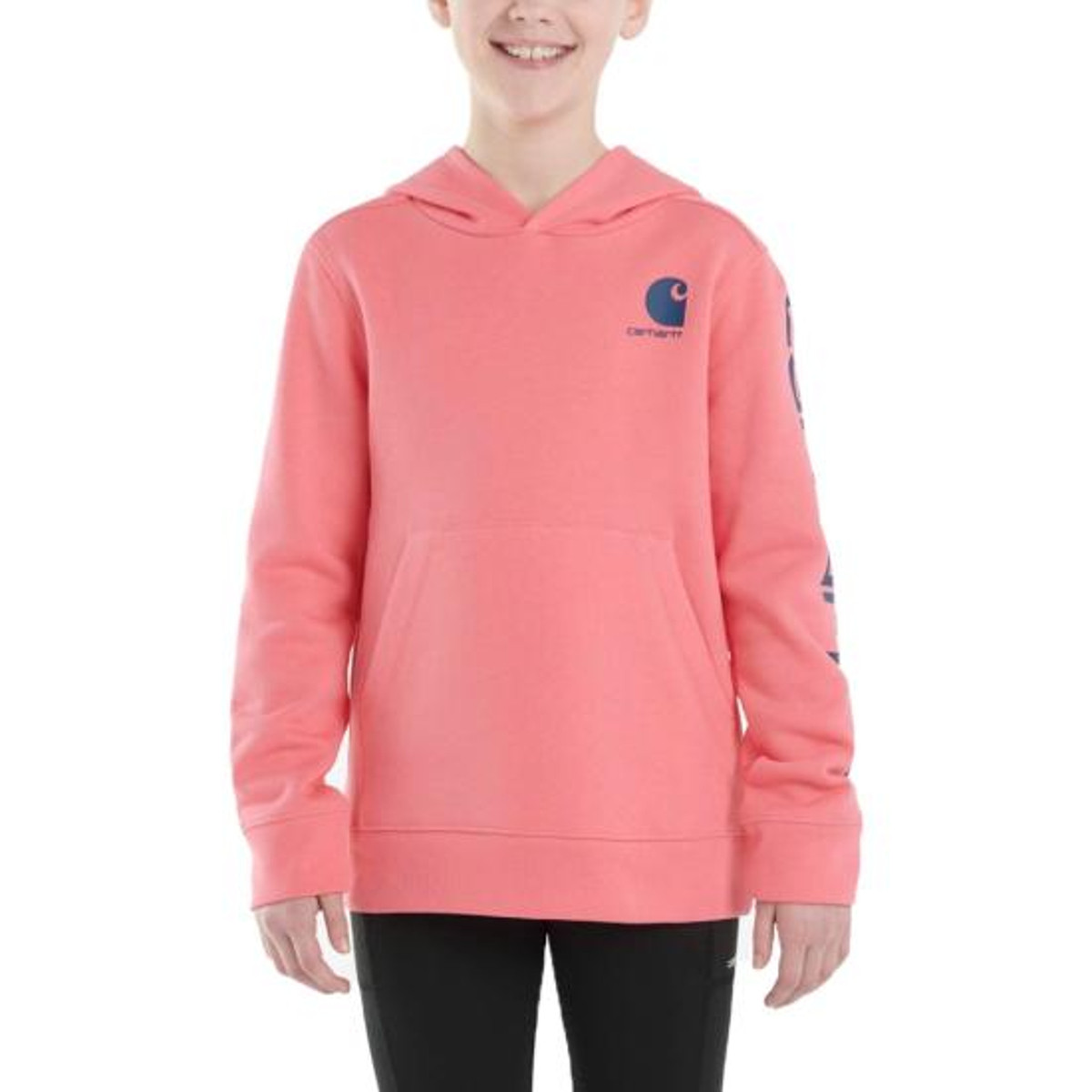 Carhartt Girls Pink Long Sleeve Graphic Sweatshirt
