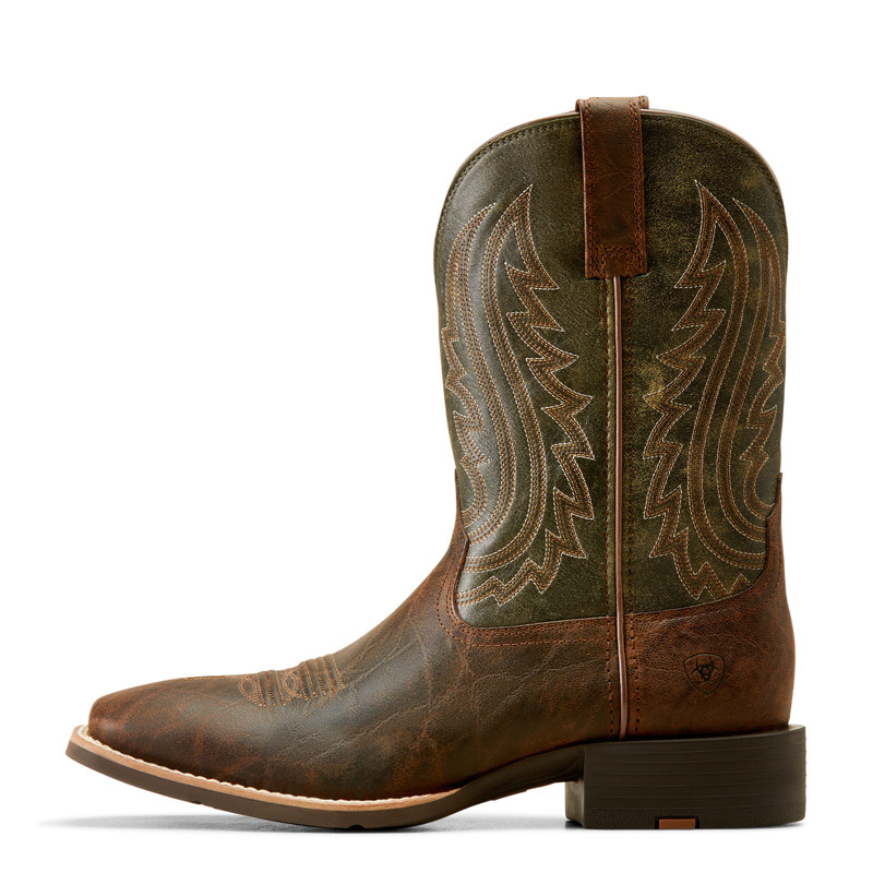 ARIAT ウエスタンブーツ グリーン ブラウン カウボーイ 美品 Ariat Men's Sport Big Country Mahogany Elephant Print/Forest Green